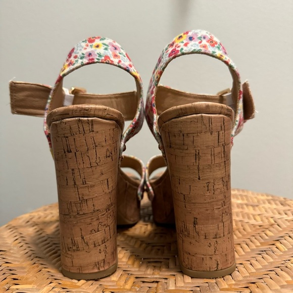 Report Floral Platform Chunky Heel Sandals Size 8 - Picture 8 of 12